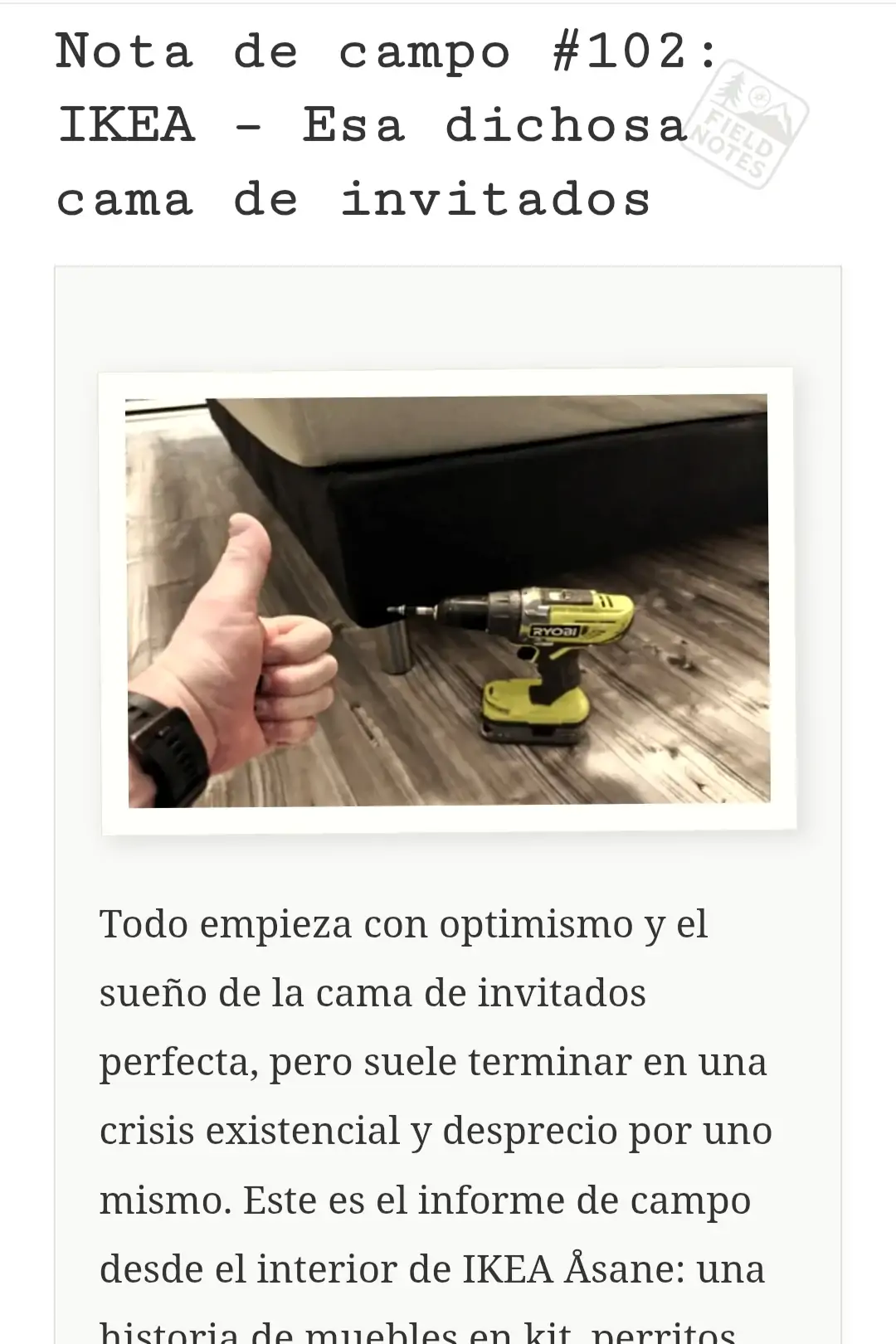 Nota de campo #102