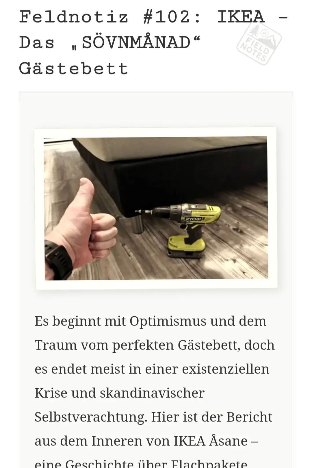 Feldnotiz #102
