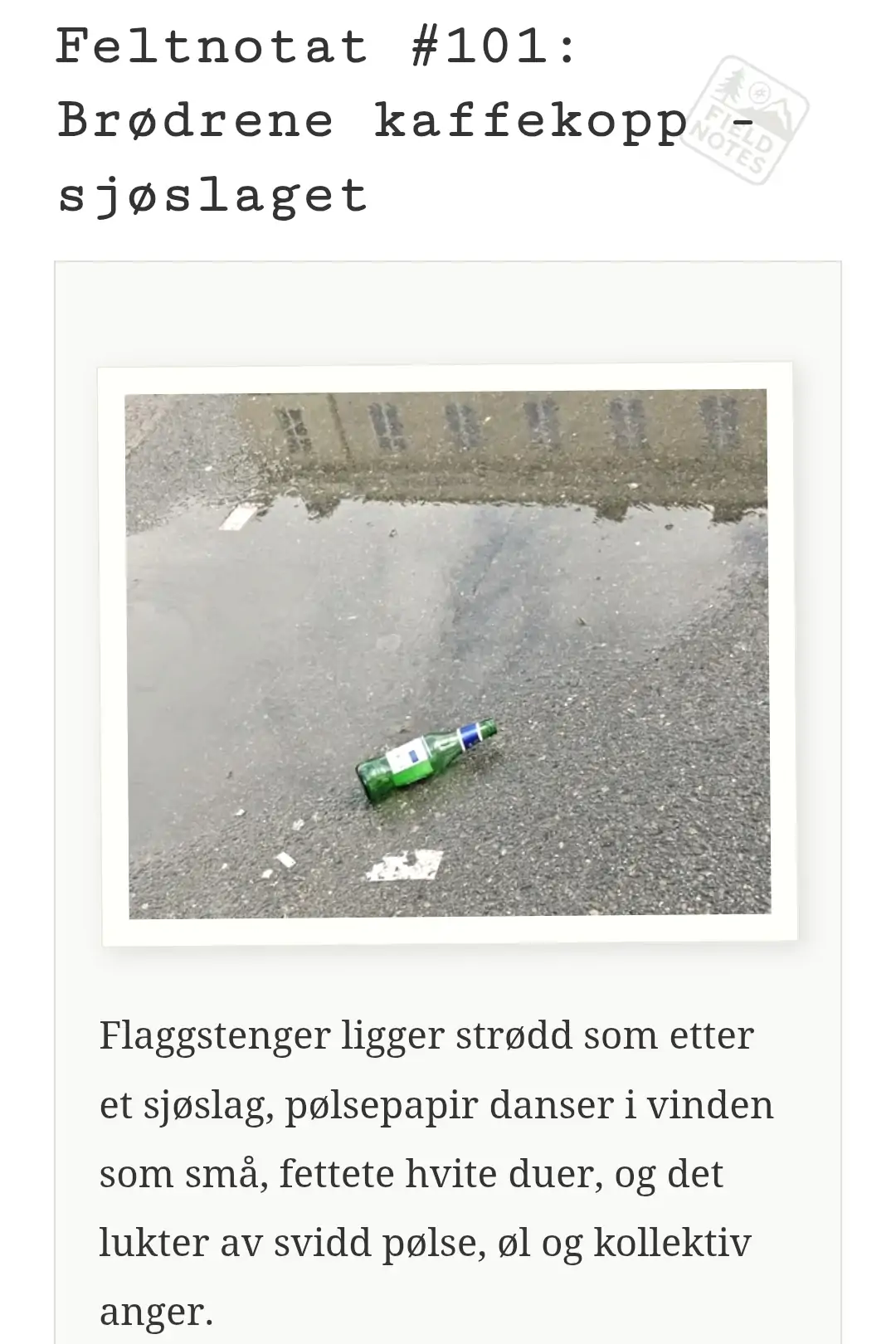 Feltnotat #101