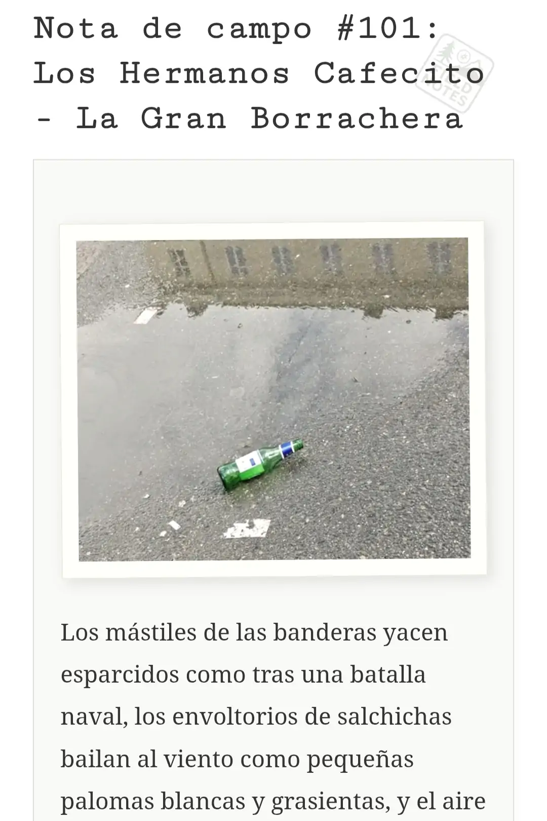 Nota de campo #101