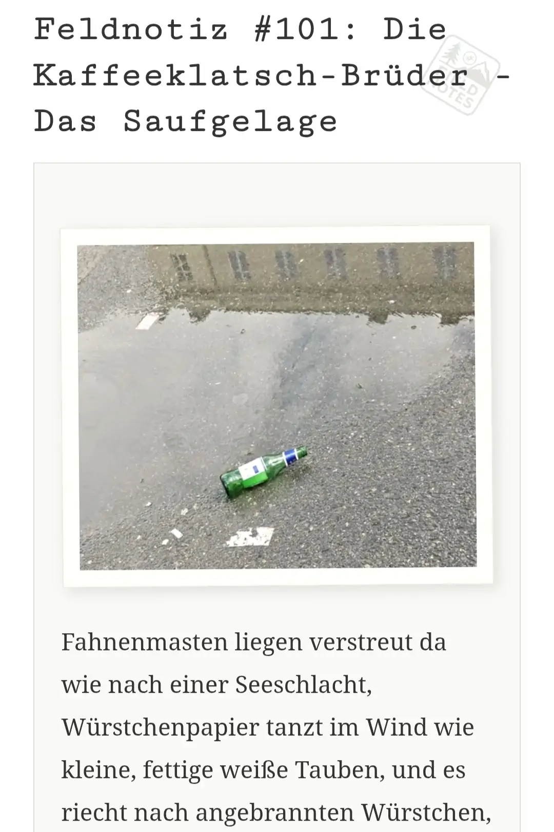 Feldnotiz #101