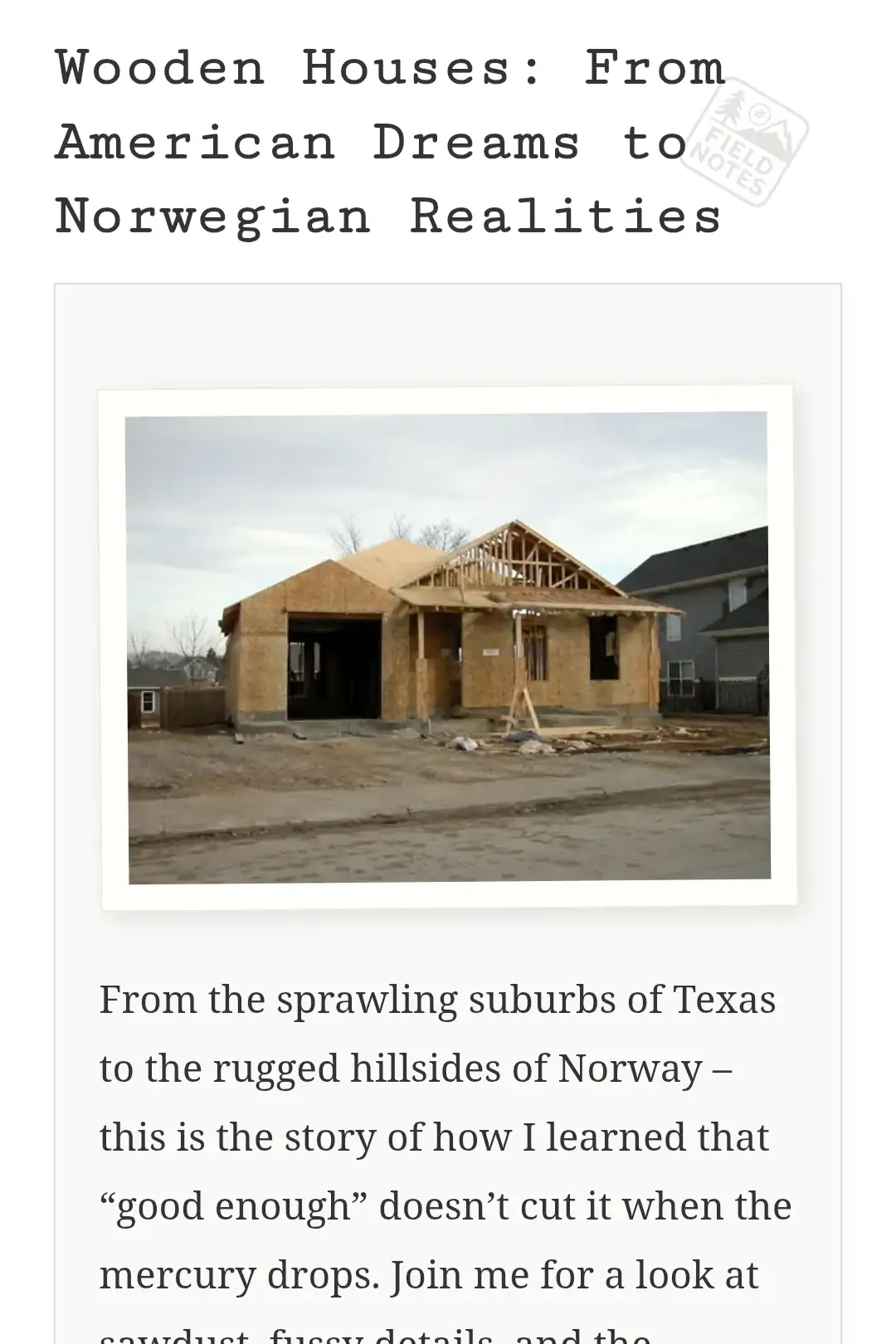 Wooden houses