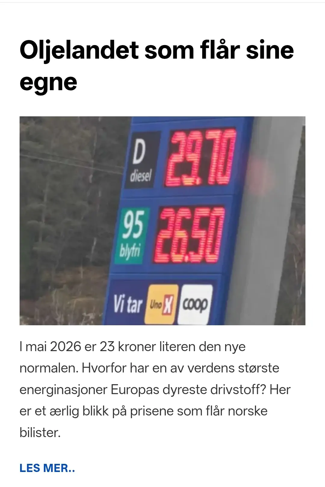 Oljelandet som flår sine egne