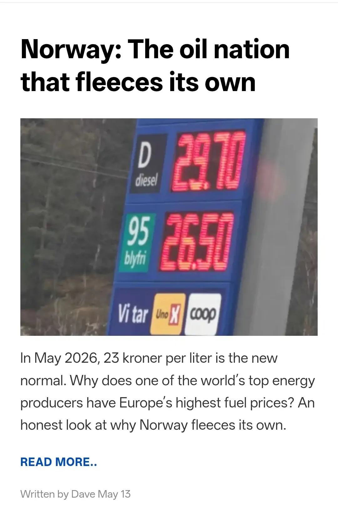 Norway: The oil nation that fleeces its own