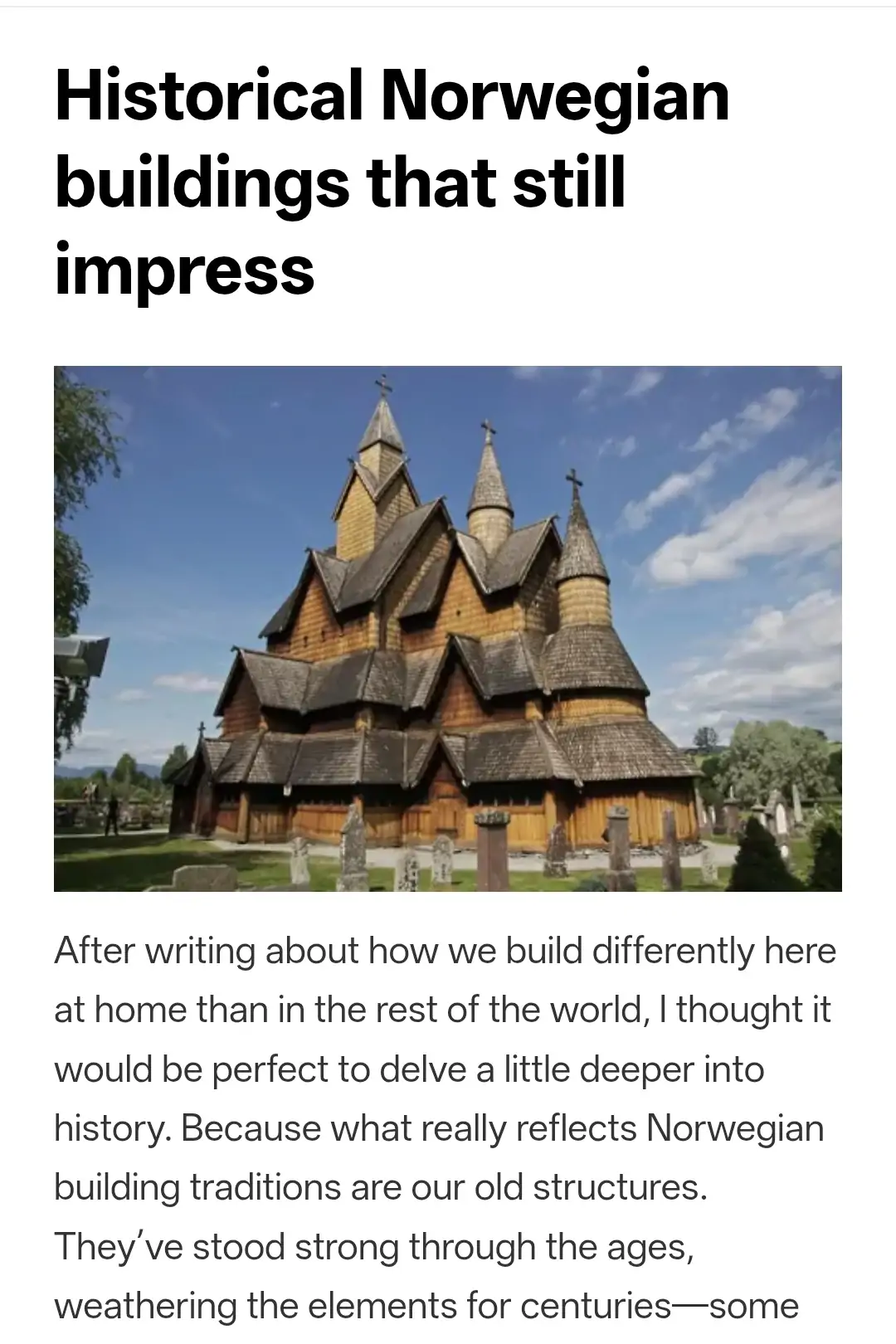 Historical Norwegian buildings that still impress