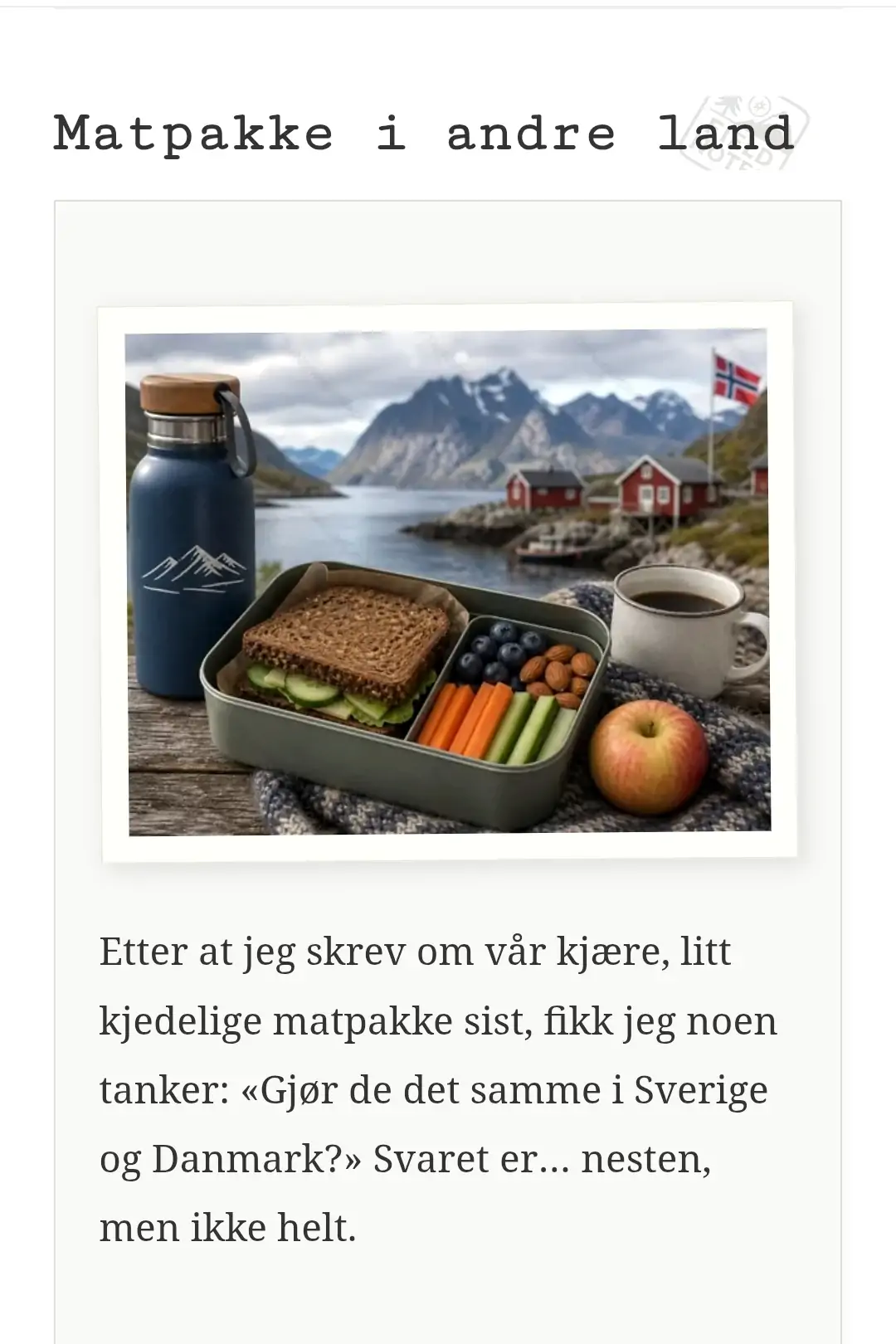 Matpakke i andre land
