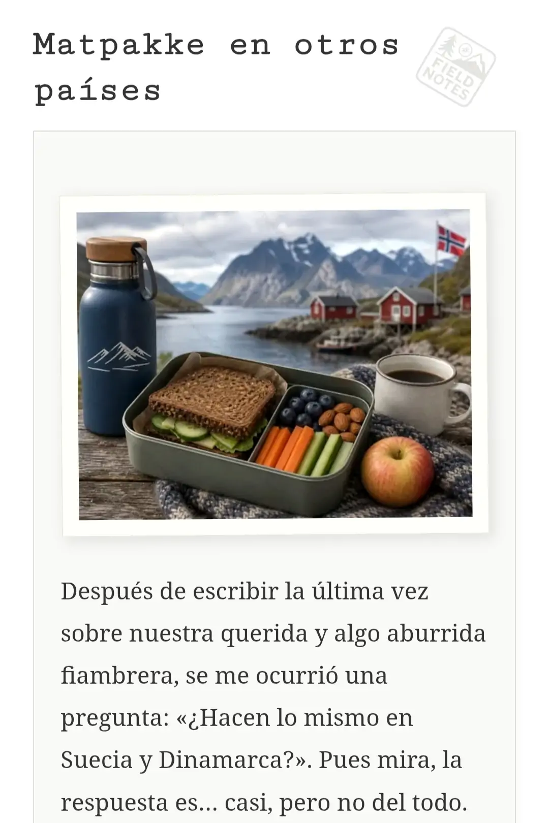 Matpakke en otros países