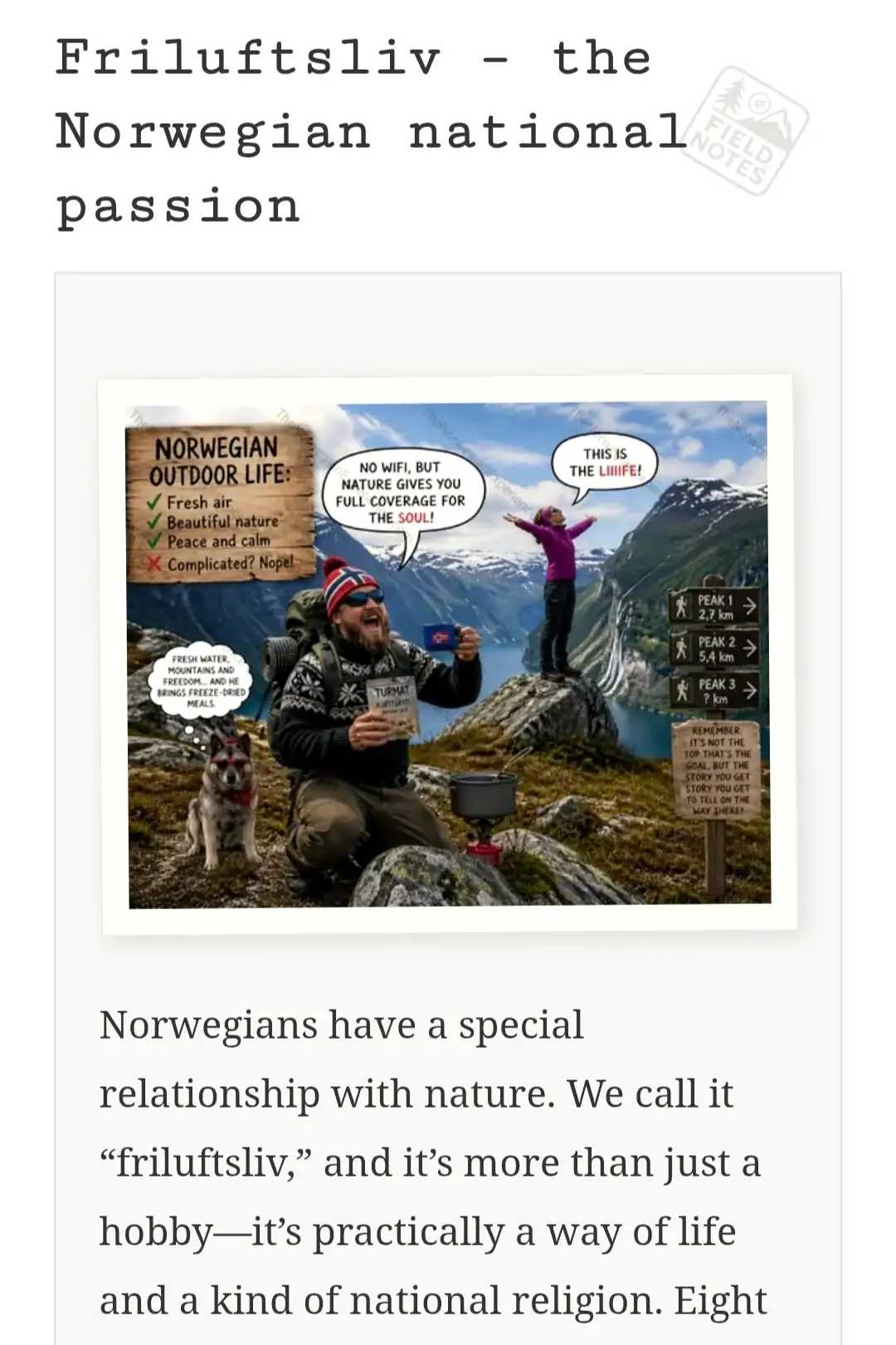 Friluftsliv – the Norwegian national passion