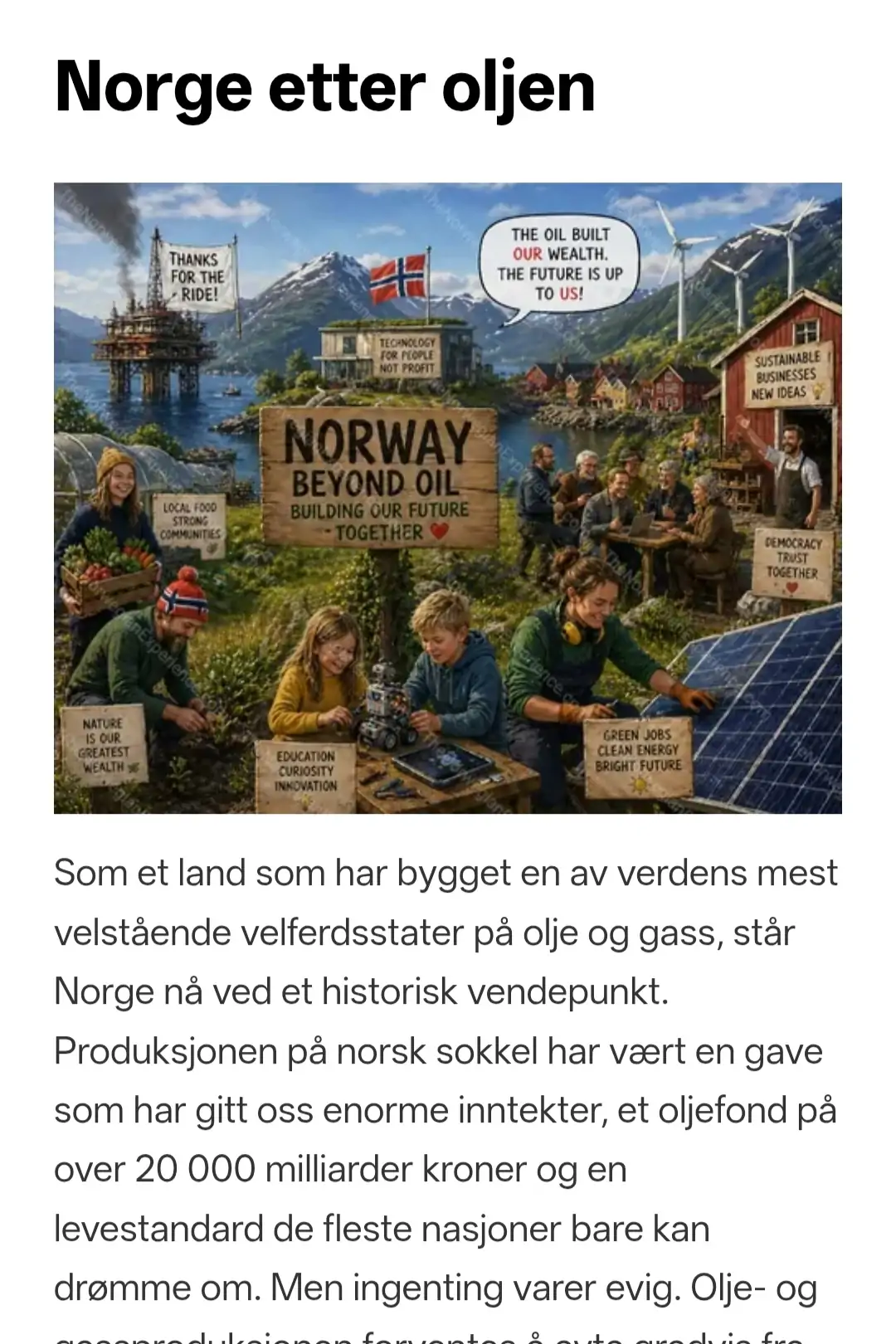 Norge etter oljen