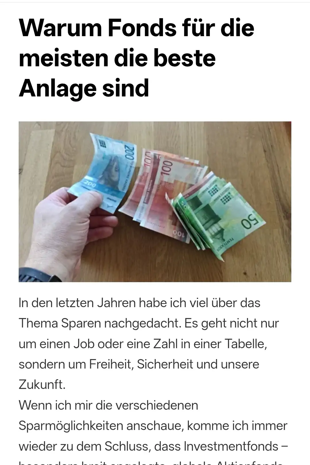 Warum Fonds für die meisten die beste Anlage sind