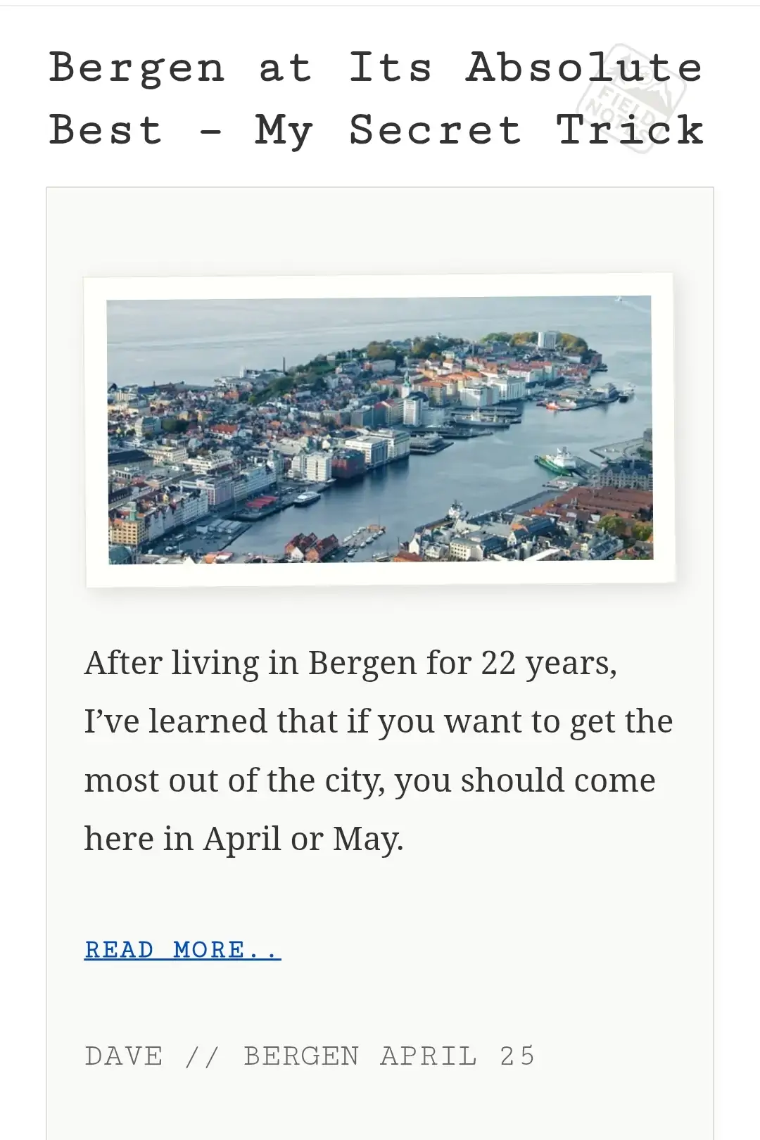 Bergen at Its Absolute Best – My Secret Trick