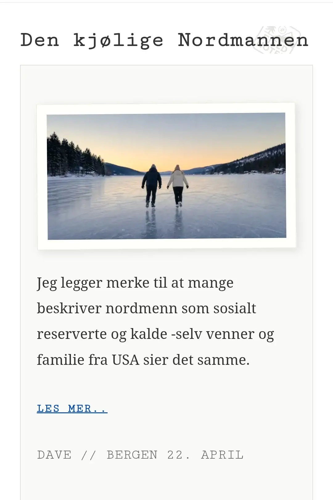 Den kjølige Nordmannen