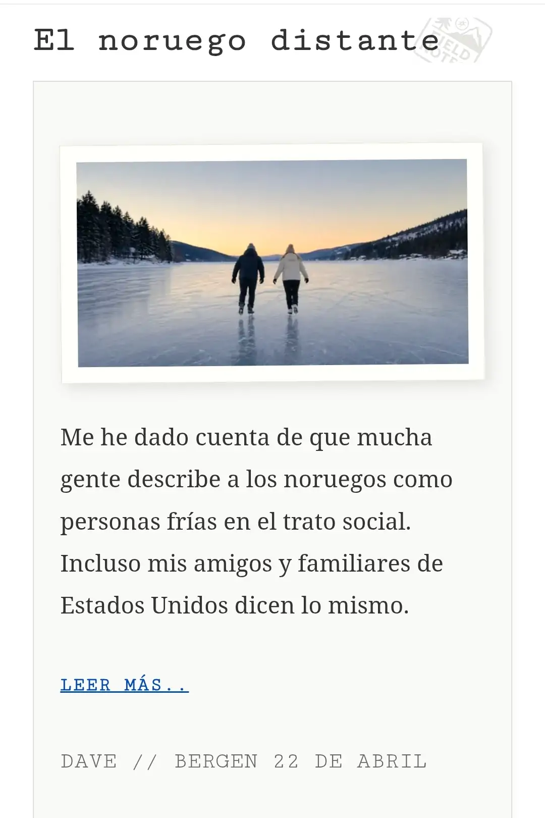 El noruego distante