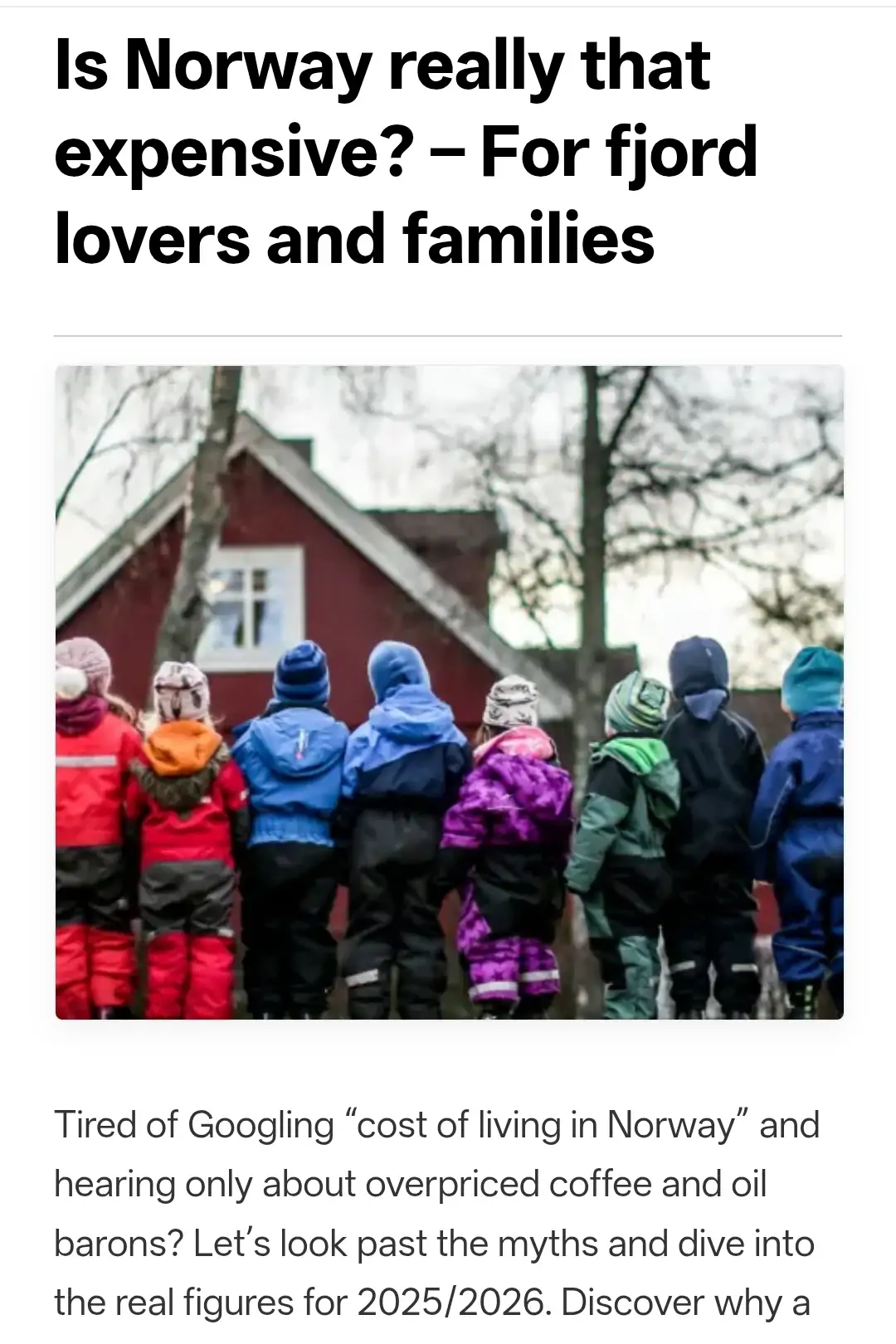 Is Norway really that expensive? – For fjord lovers and families