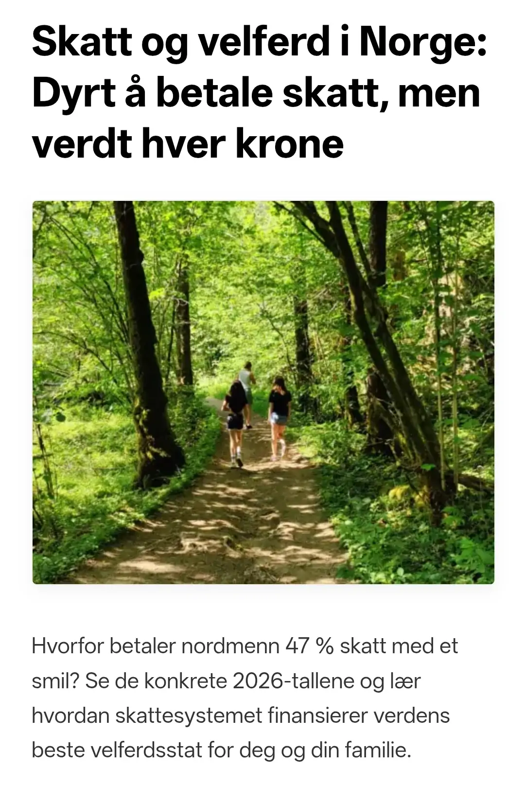 Skatt og velferd i Norge: Dyrt å betale skatt, men verdt hver krone