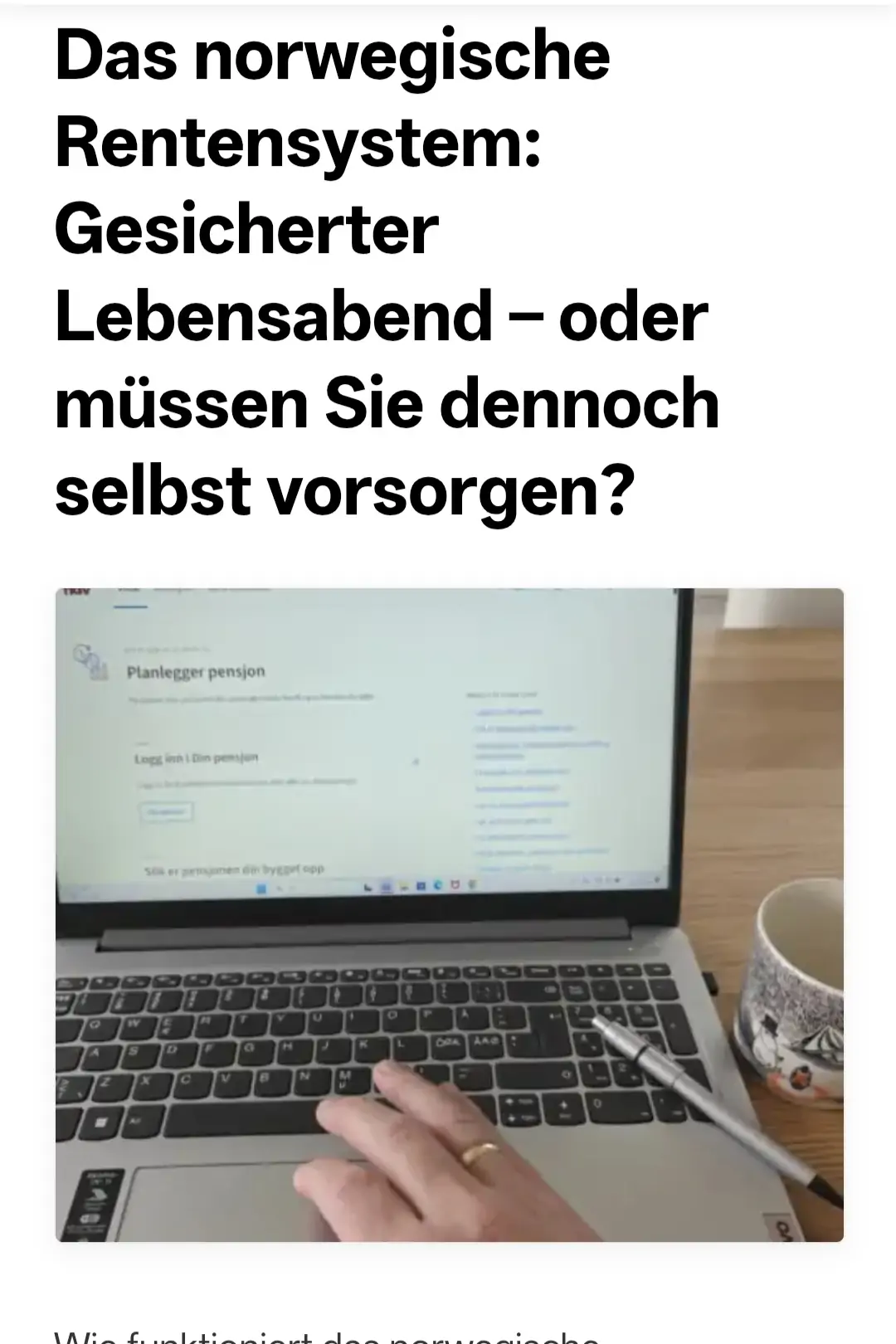 Das norwegische Rentensystem: Gesicherter Lebensabend