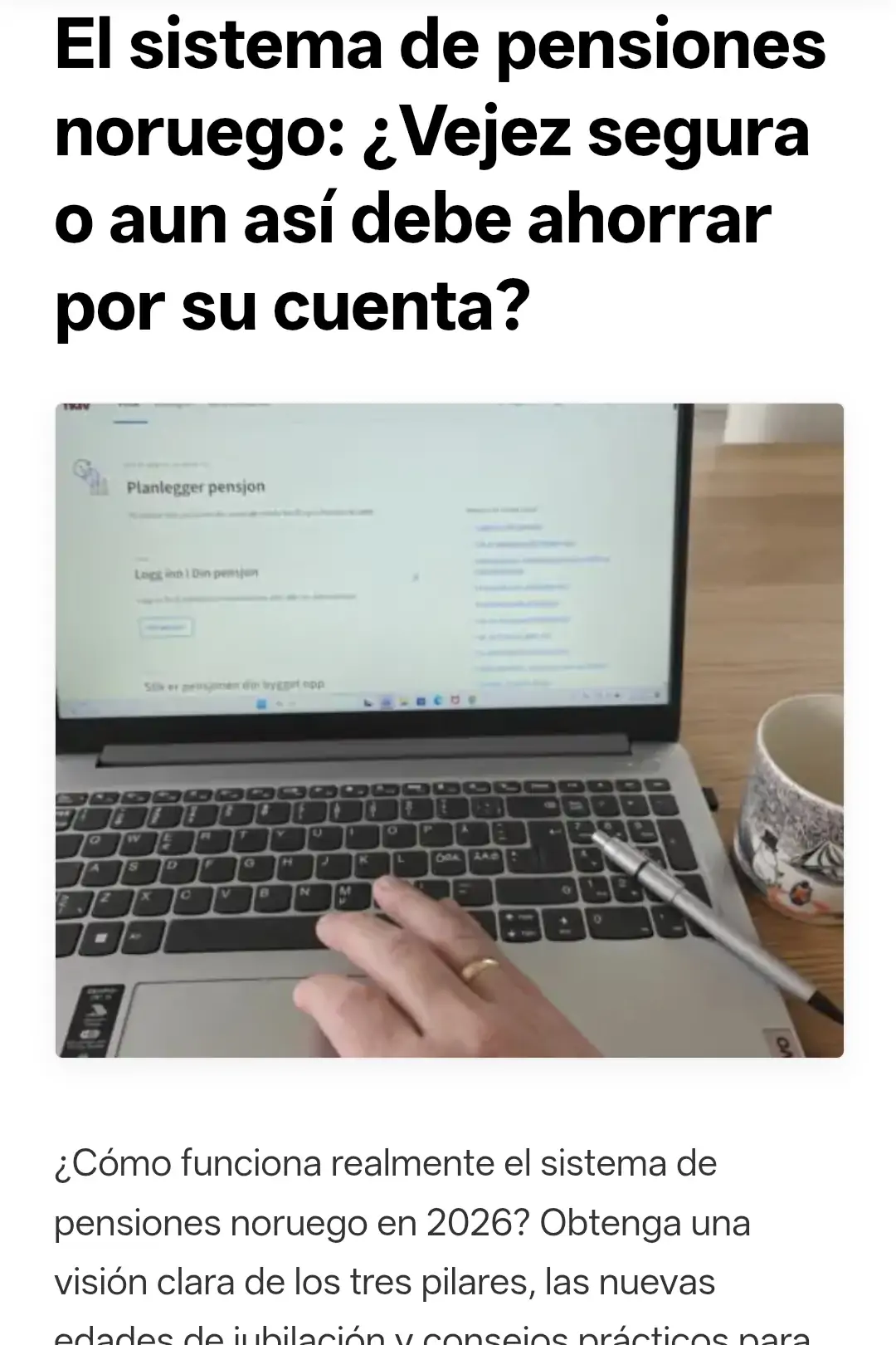El sistema de pensiones noruego