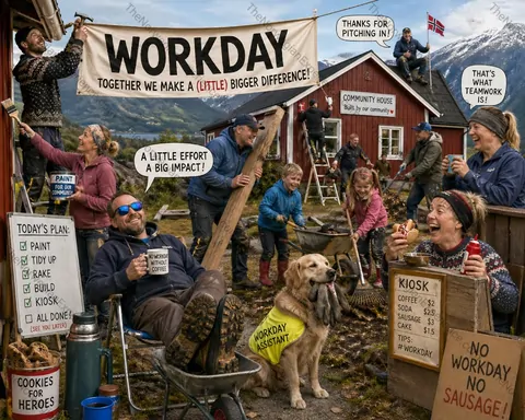Dugnad: la excusa más eficaz para tomar café bajo la lluvia